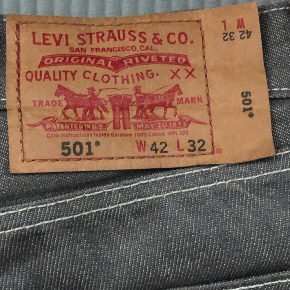 501 Levis Strauss & Co button fly denim jeans